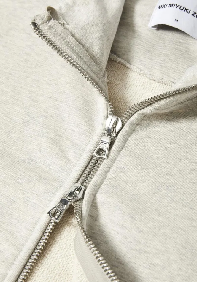 Shop MKI 650 GSM HEAVYWEIGHT FULL ZIP JACKET Oatmeal MKI MIYUKI ZOKU Outerwear