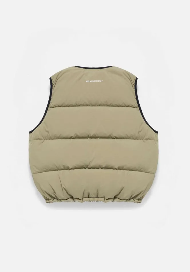 Shop MKI BUBBLE VEST Khaki MKI MIYUKI ZOKU Outerwear