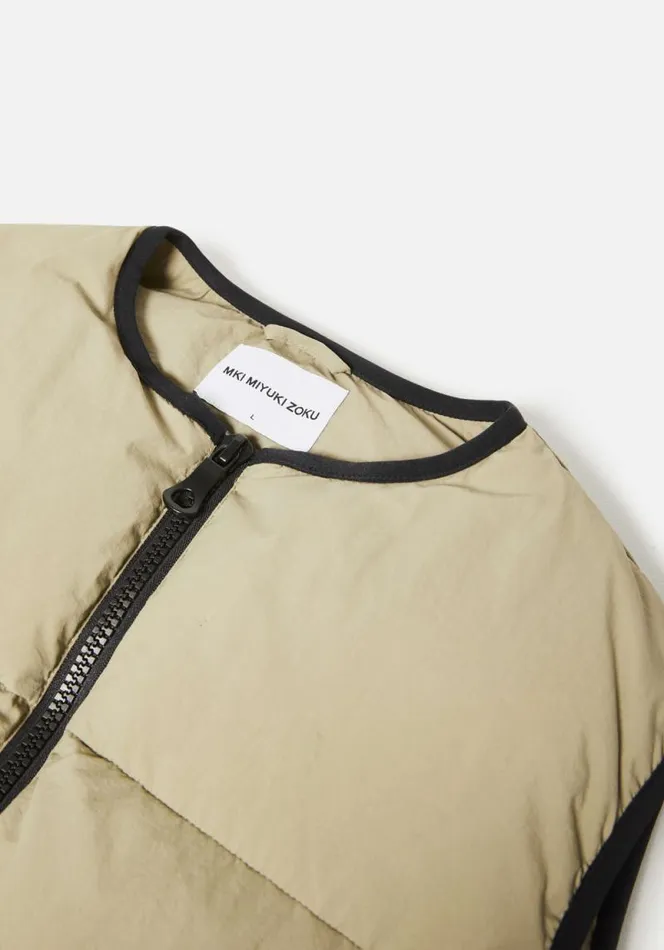 Shop MKI BUBBLE VEST Khaki MKI MIYUKI ZOKU Outerwear