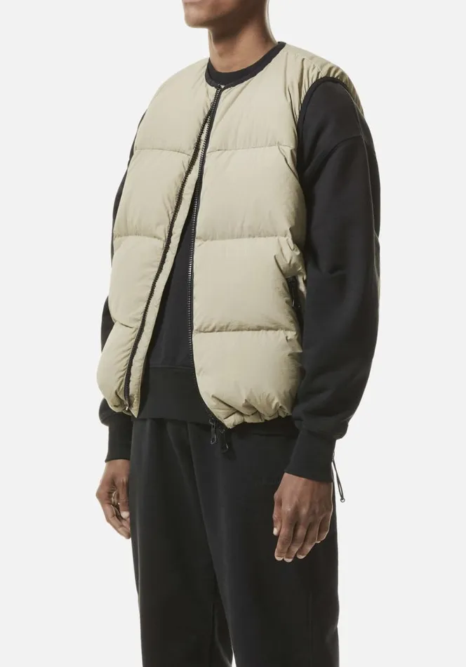Shop MKI BUBBLE VEST Khaki MKI MIYUKI ZOKU Outerwear