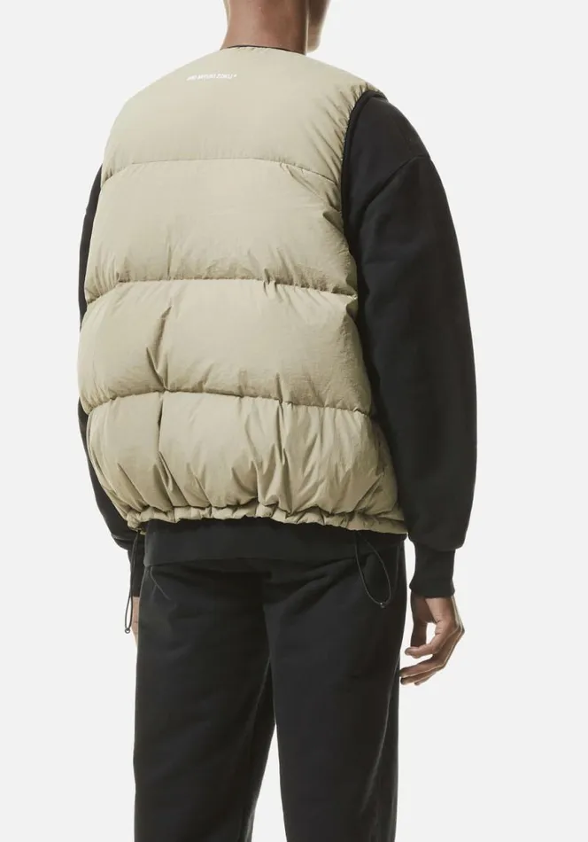 Shop MKI BUBBLE VEST Khaki MKI MIYUKI ZOKU Outerwear