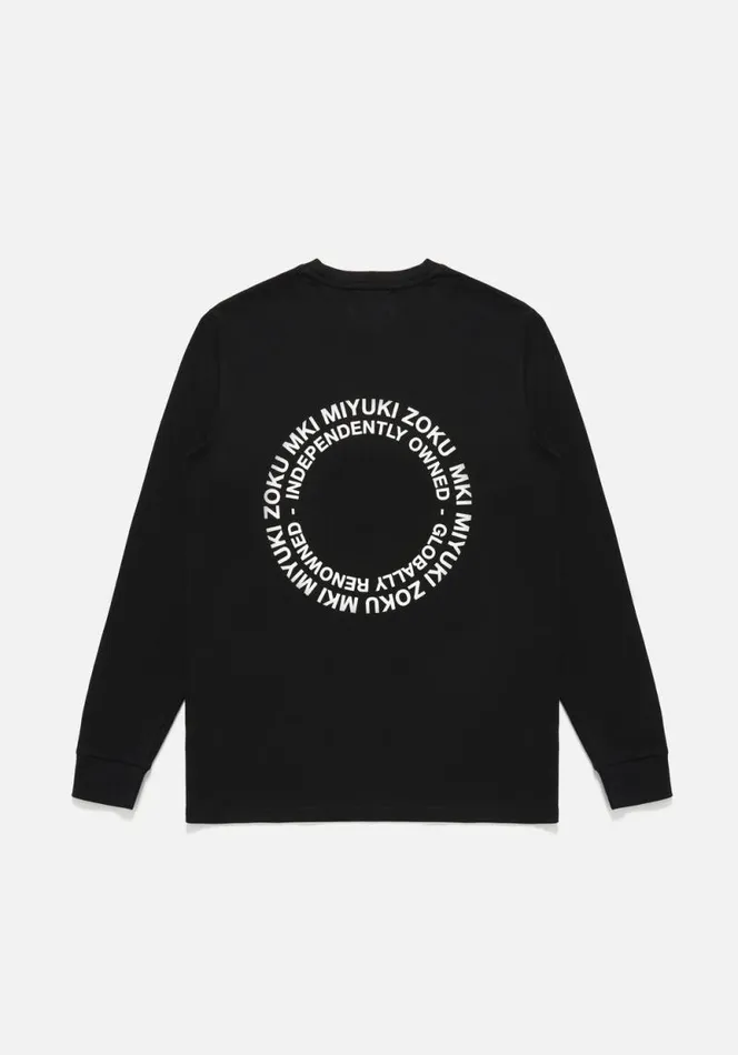 Shop MKI CIRCLE LONGSLEEVE Black MKI MIYUKI ZOKU TShirts
