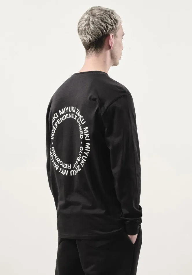 Shop MKI CIRCLE LONGSLEEVE Black MKI MIYUKI ZOKU TShirts