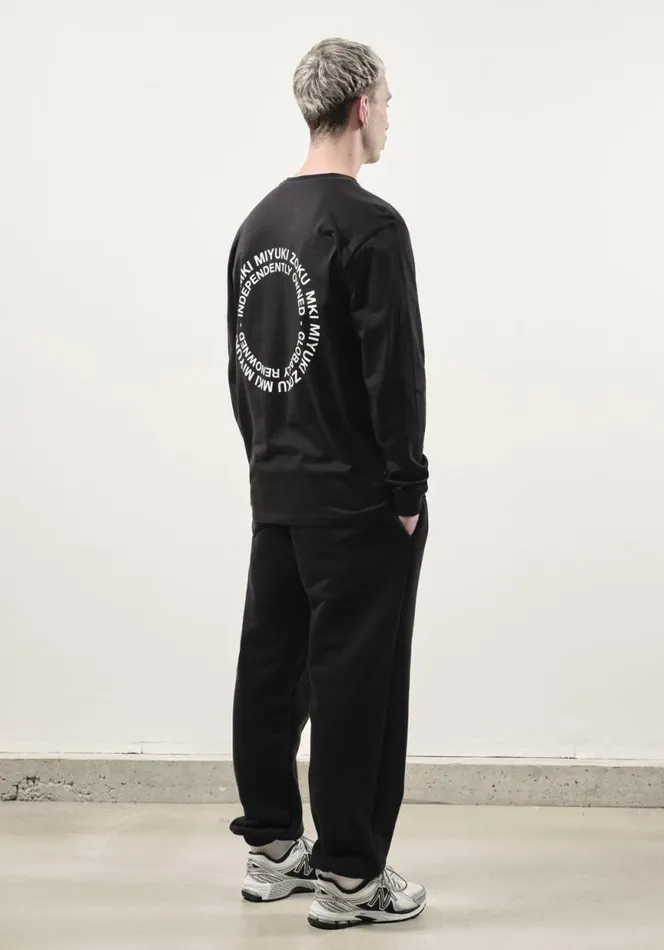 Shop MKI CIRCLE LONGSLEEVE Black MKI MIYUKI ZOKU TShirts