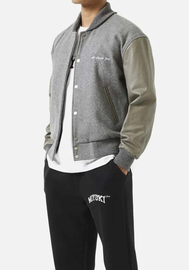 Shop MKI COLLEGE VARSITY JACKET Grey MKI MIYUKI ZOKU Outerwear
