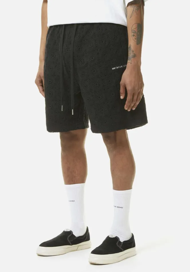 Shop MKI CROCHET SHORTS Black MKI MIYUKI ZOKU Shorts