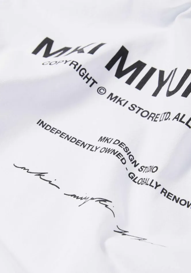 Shop MKI DESIGN STUDIO TSHIRT White MKI MIYUKI ZOKU TShirts