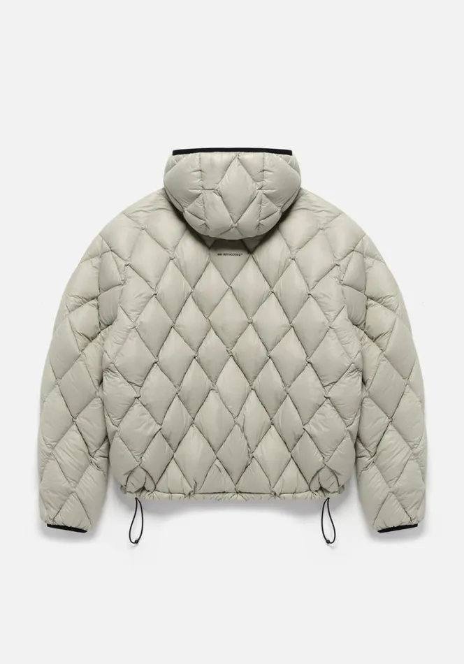Shop MKI DIAMOND DOWN HOODED JACKET Light Green MKI MIYUKI ZOKU Outerwear