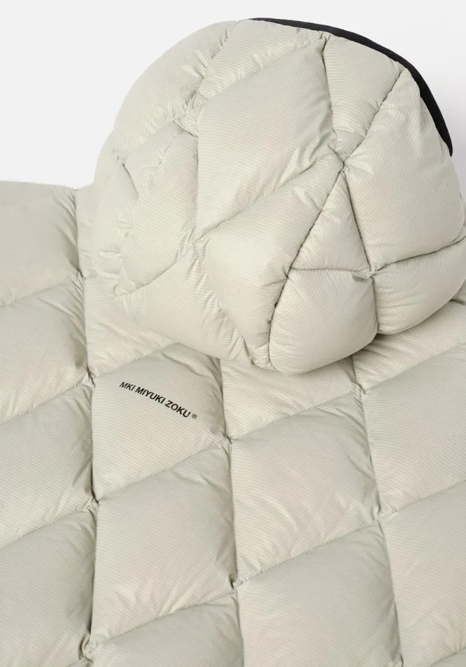 Shop MKI DIAMOND DOWN HOODED JACKET Light Green MKI MIYUKI ZOKU Outerwear