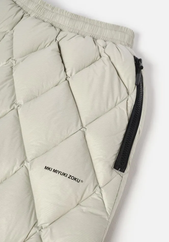 Shop MKI DIAMOND DOWN TRACK PANTS Light Green MKI MIYUKI ZOKU Trousers