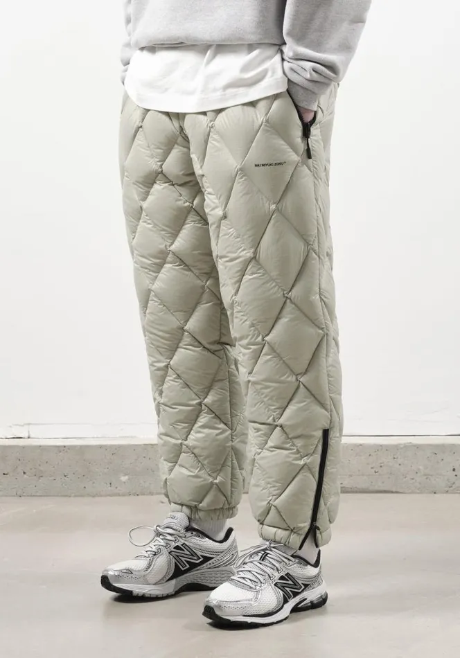 Shop MKI DIAMOND DOWN TRACK PANTS Light Green MKI MIYUKI ZOKU Trousers
