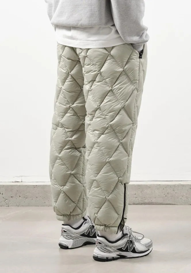Shop MKI DIAMOND DOWN TRACK PANTS Light Green MKI MIYUKI ZOKU Trousers