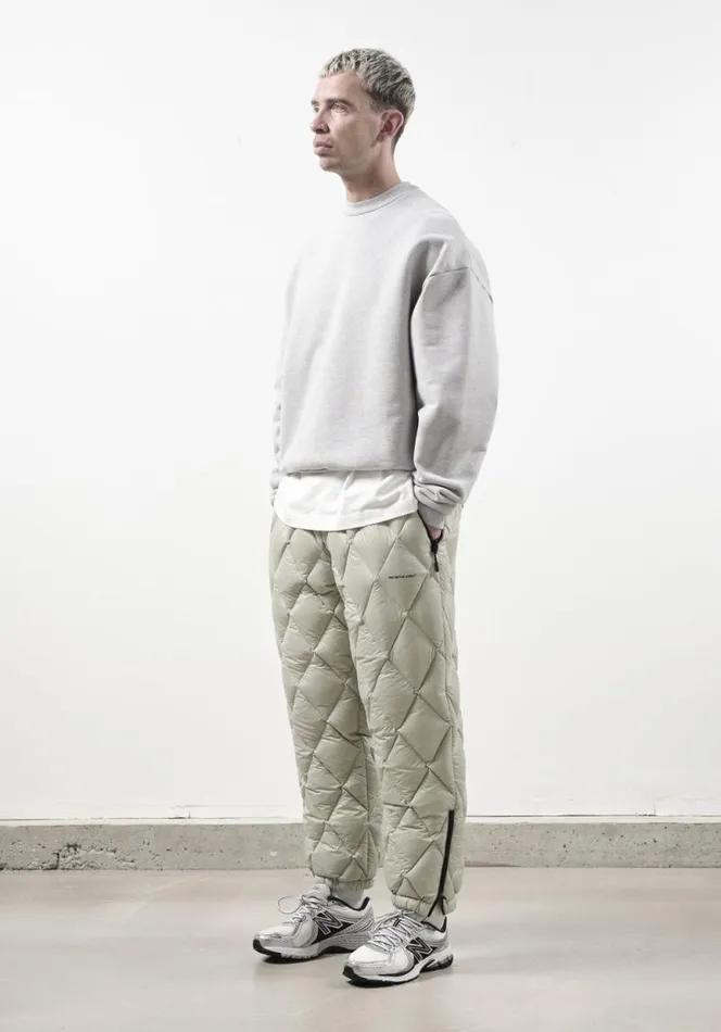 Shop MKI DIAMOND DOWN TRACK PANTS Light Green MKI MIYUKI ZOKU Trousers