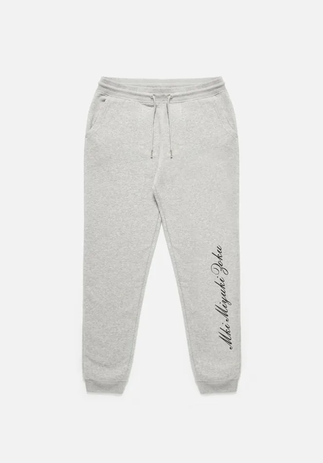 Shop MKI EMBASSY PRINT JOGGERS Grey MKI MIYUKI ZOKU Trousers