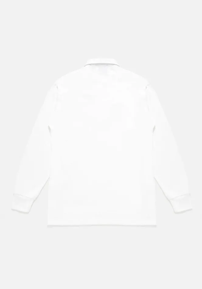 Shop MKI EMBROIDERED EMBASSY RUGBY SHIRT White MKI MIYUKI ZOKU TShirts