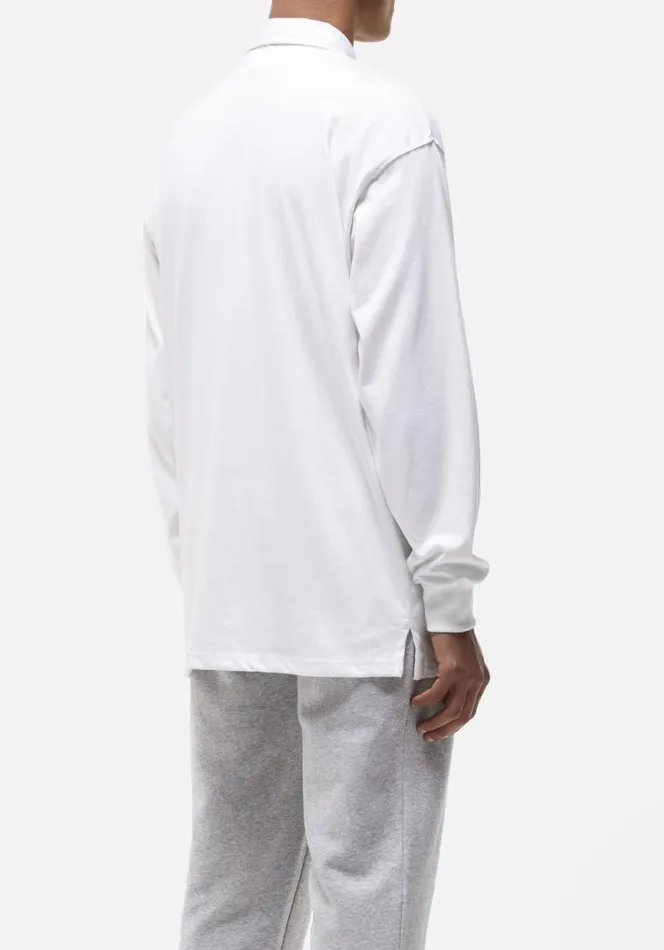 Shop MKI EMBROIDERED EMBASSY RUGBY SHIRT White MKI MIYUKI ZOKU TShirts