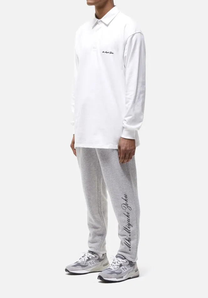 Shop MKI EMBROIDERED EMBASSY RUGBY SHIRT White MKI MIYUKI ZOKU TShirts