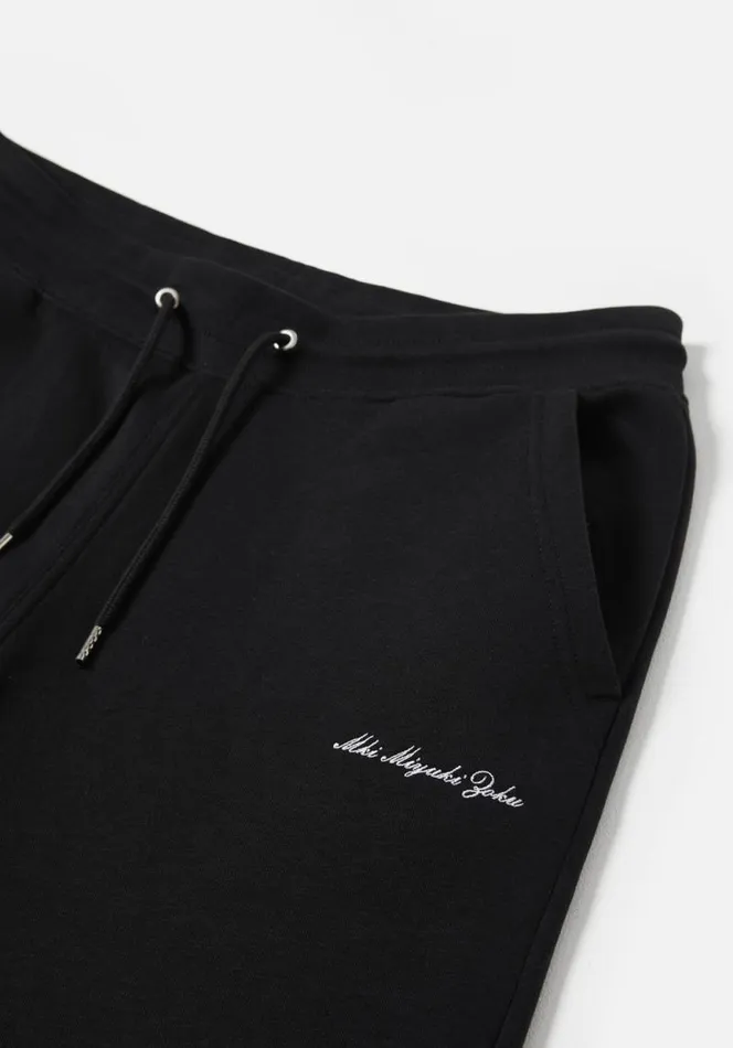 Shop MKI EMBROIDERED EMBASSY SHORTS Black MKI MIYUKI ZOKU Shorts