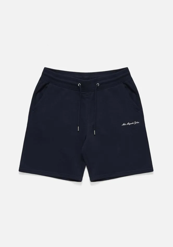 Shop MKI EMBROIDERED EMBASSY SHORTS Navy MKI MIYUKI ZOKU Shorts
