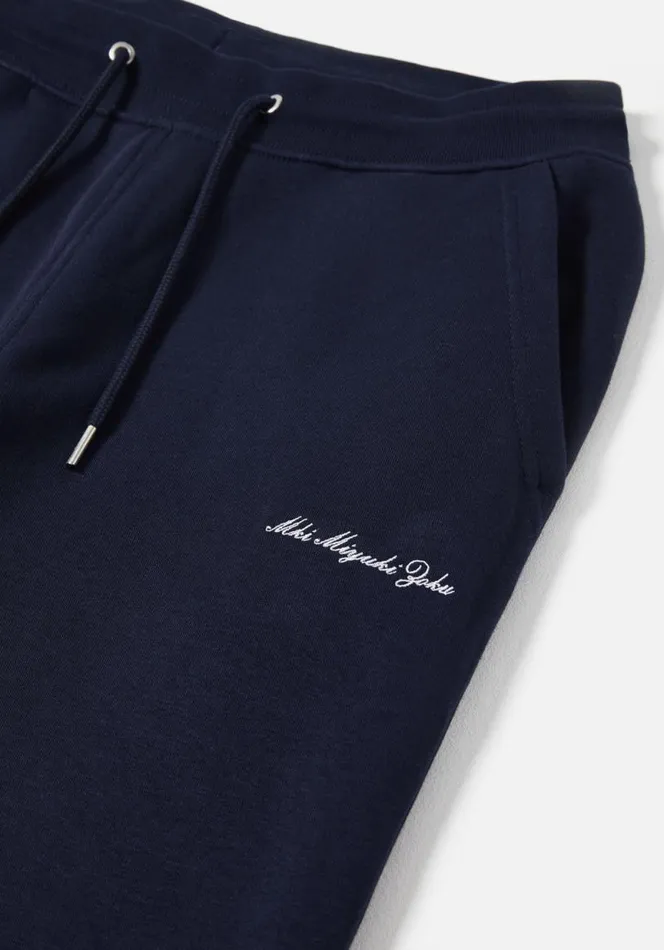Shop MKI EMBROIDERED EMBASSY SHORTS Navy MKI MIYUKI ZOKU Shorts