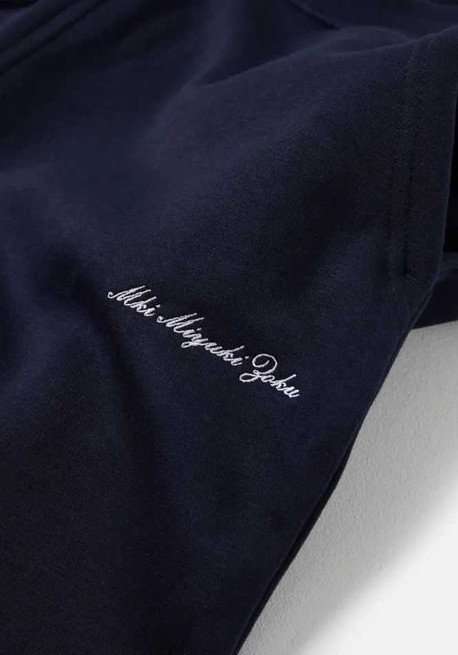 Shop MKI EMBROIDERED EMBASSY SHORTS Navy MKI MIYUKI ZOKU Shorts
