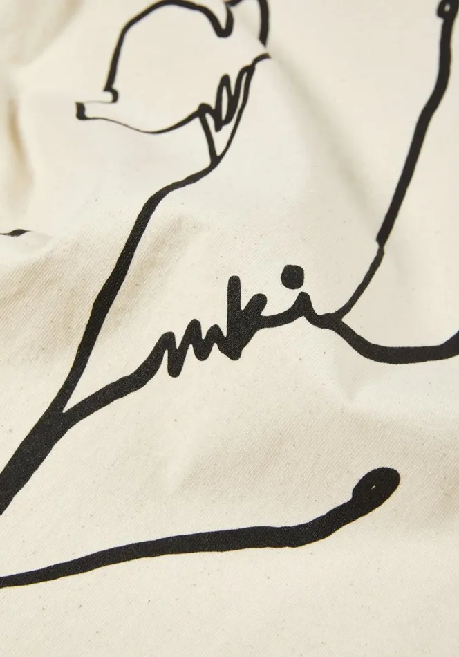 Shop MKI FLORAL LONGSLEEVE Ecru MKI MIYUKI ZOKU TShirts