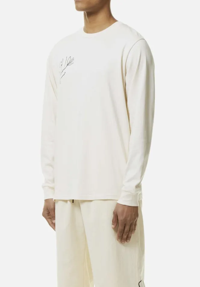 Shop MKI FLORAL LONGSLEEVE Ecru MKI MIYUKI ZOKU TShirts