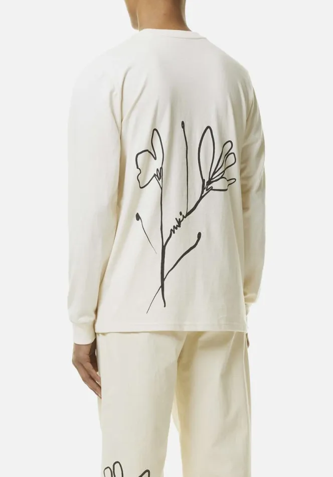 Shop MKI FLORAL LONGSLEEVE Ecru MKI MIYUKI ZOKU TShirts