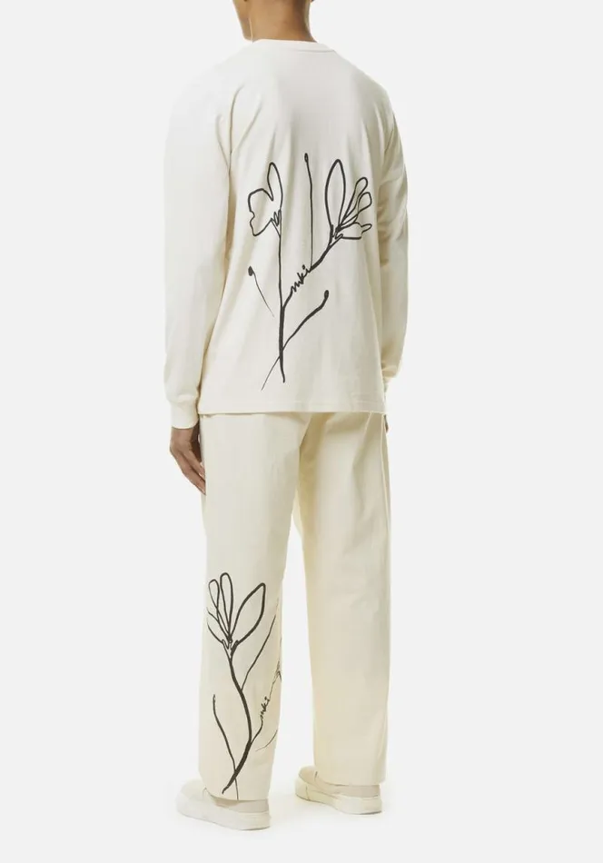Shop MKI FLORAL LONGSLEEVE Ecru MKI MIYUKI ZOKU TShirts
