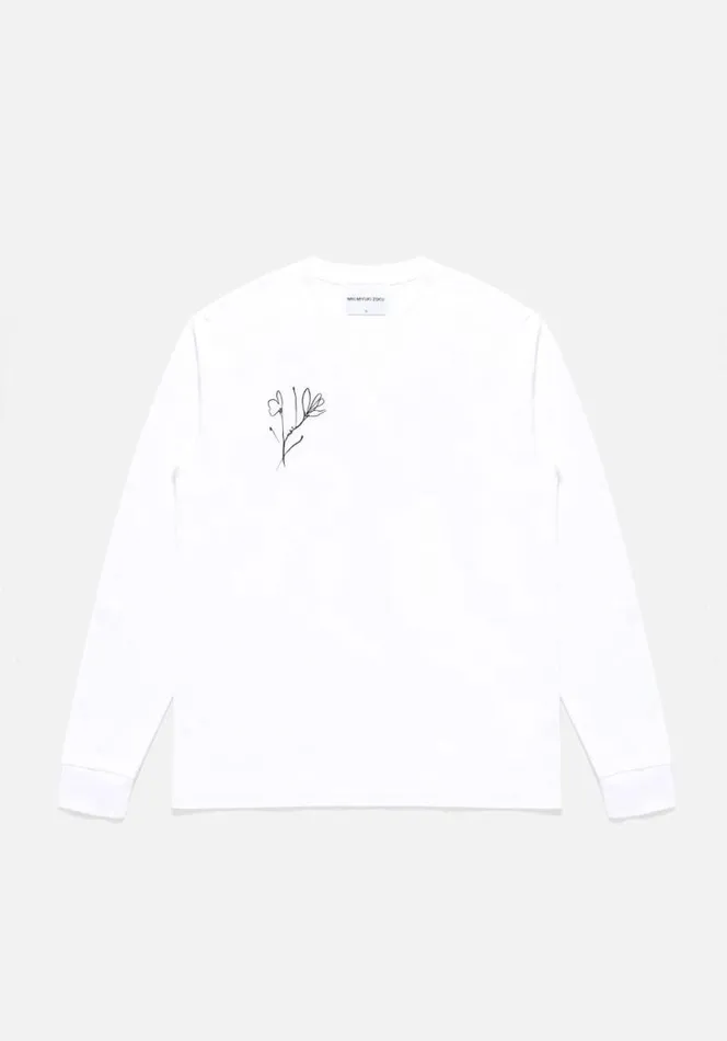 Shop MKI FLORAL LONGSLEEVE White MKI MIYUKI ZOKU TShirts