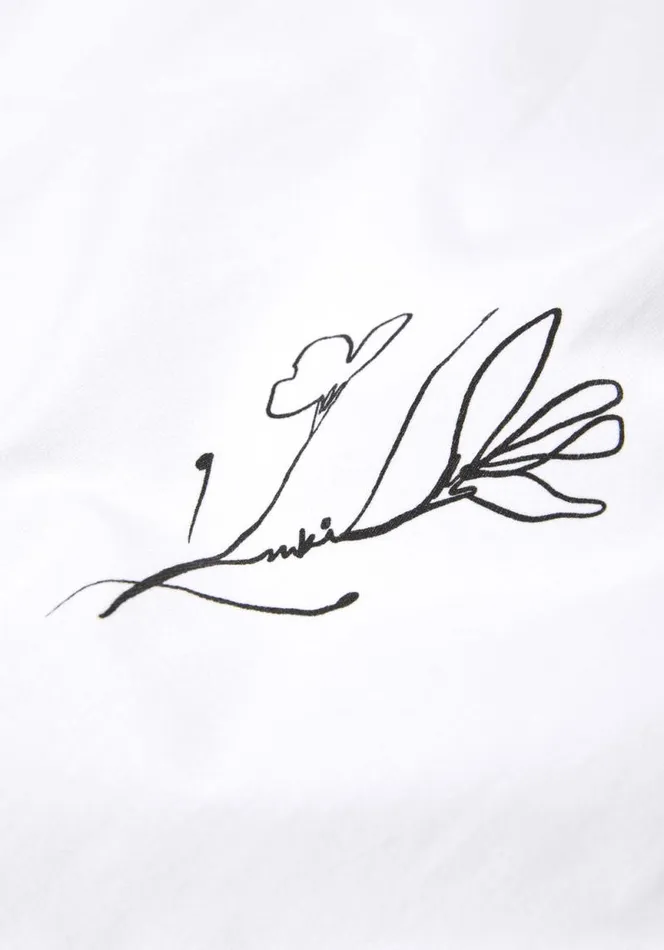 Shop MKI FLORAL LONGSLEEVE White MKI MIYUKI ZOKU TShirts