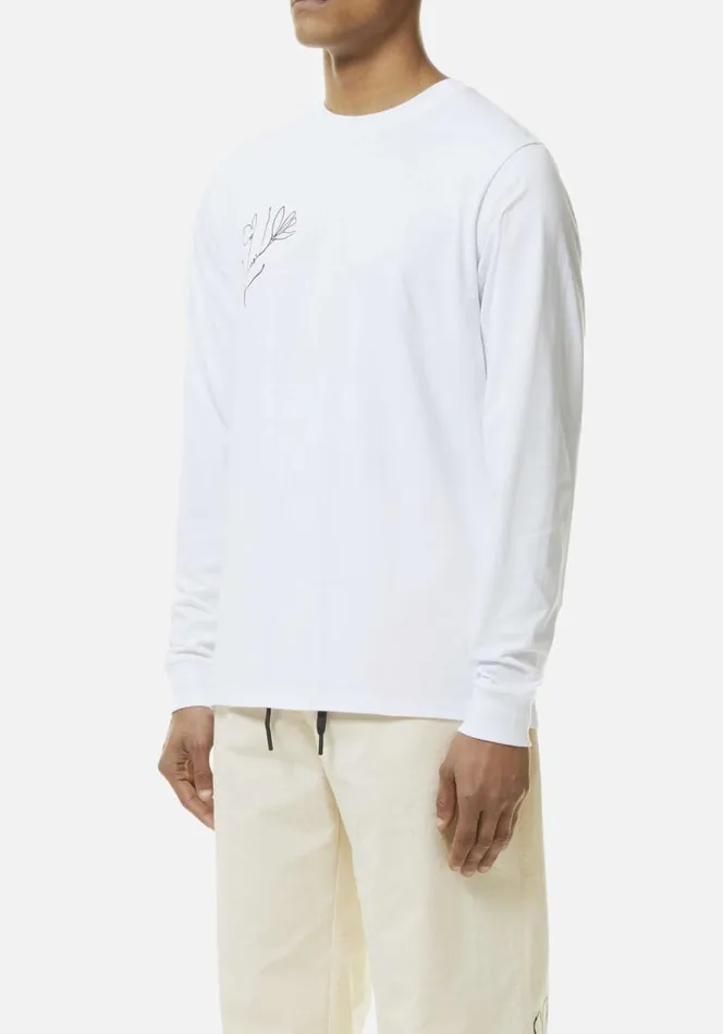 Shop MKI FLORAL LONGSLEEVE White MKI MIYUKI ZOKU TShirts
