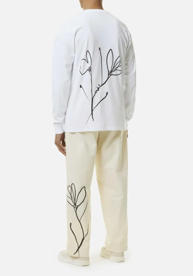 Shop MKI FLORAL LONGSLEEVE White MKI MIYUKI ZOKU TShirts