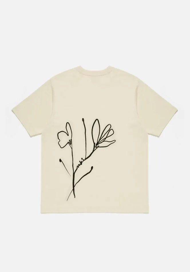 Shop MKI FLORAL TSHIRT Ecru MKI MIYUKI ZOKU TShirts