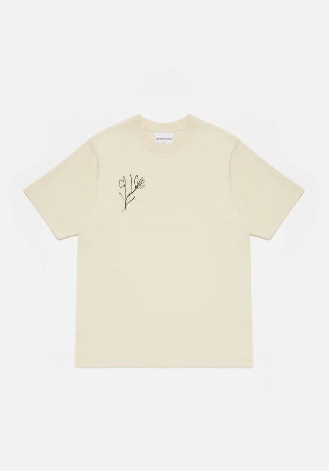 Shop MKI FLORAL TSHIRT Ecru MKI MIYUKI ZOKU TShirts