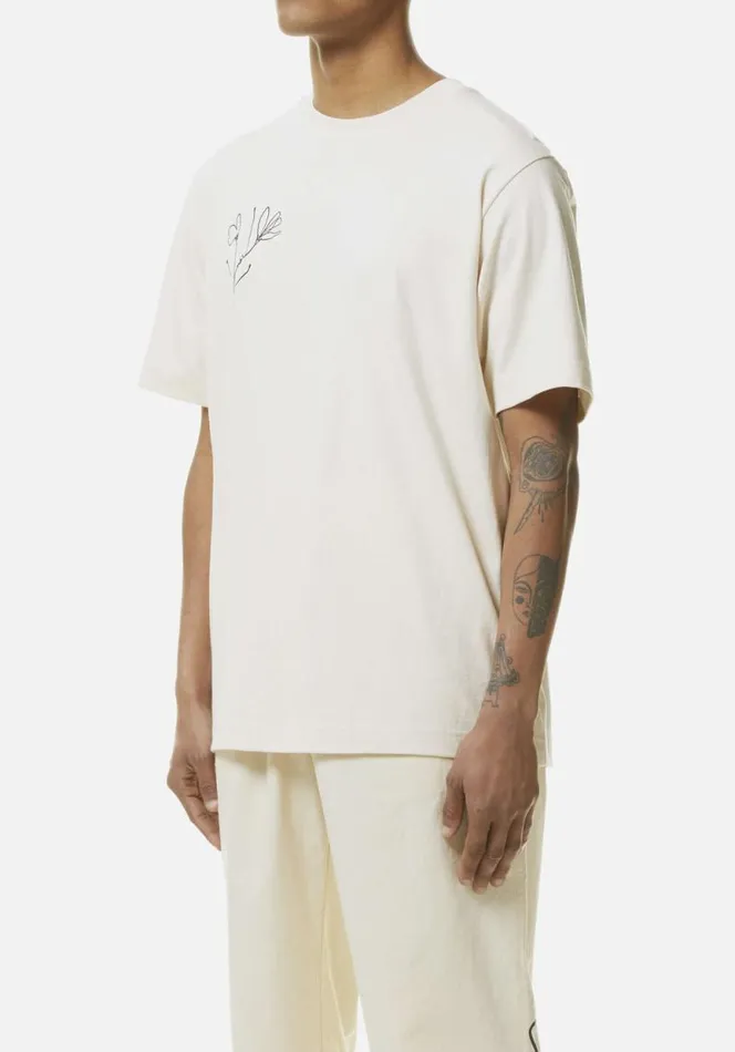 Shop MKI FLORAL TSHIRT Ecru MKI MIYUKI ZOKU TShirts