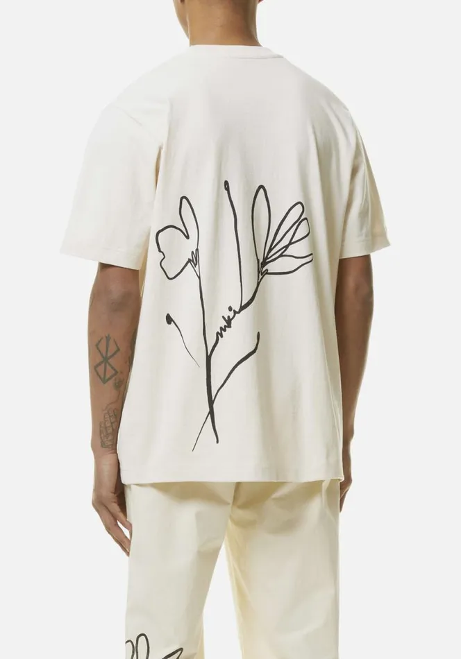 Shop MKI FLORAL TSHIRT Ecru MKI MIYUKI ZOKU TShirts