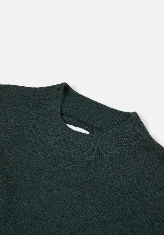 Shop MKI LIGHTWEIGHT MOHAIR KNIT CREWNECK Green MKI MIYUKI ZOKU Knitwear