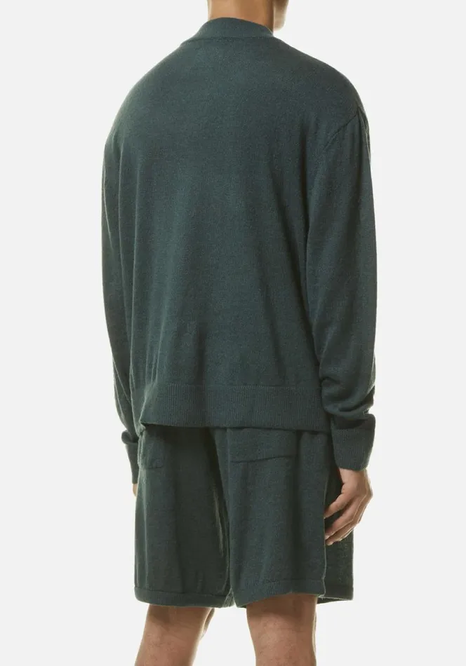 Shop MKI LIGHTWEIGHT MOHAIR KNIT CREWNECK Green MKI MIYUKI ZOKU Knitwear