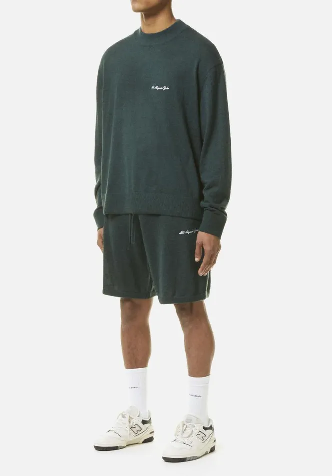 Shop MKI LIGHTWEIGHT MOHAIR KNIT CREWNECK Green MKI MIYUKI ZOKU Knitwear