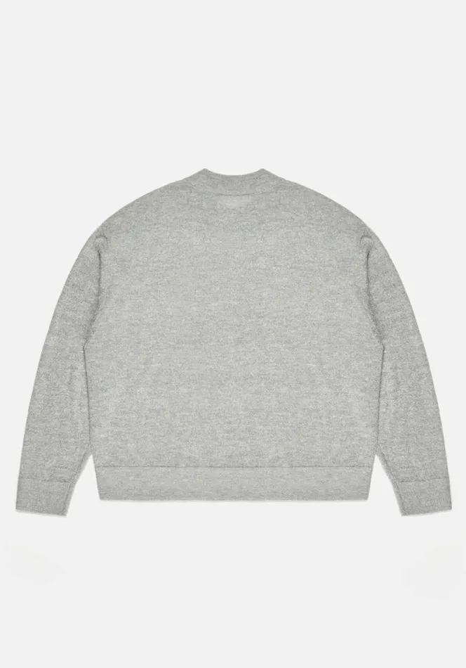 Shop MKI LIGHTWEIGHT MOHAIR KNIT CREWNECK Grey MKI MIYUKI ZOKU Knitwear