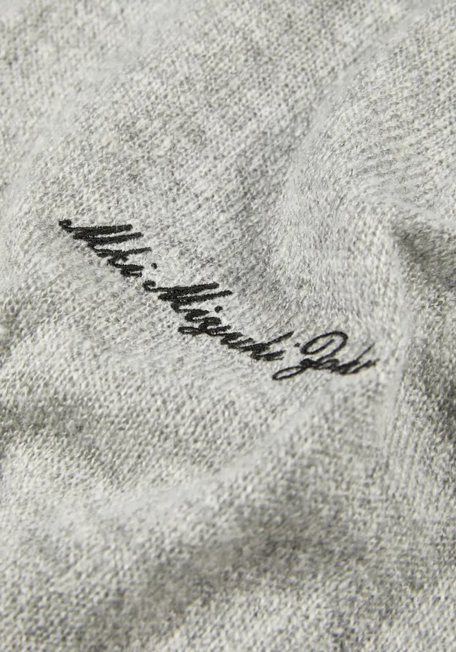 Shop MKI LIGHTWEIGHT MOHAIR KNIT CREWNECK Grey MKI MIYUKI ZOKU Knitwear