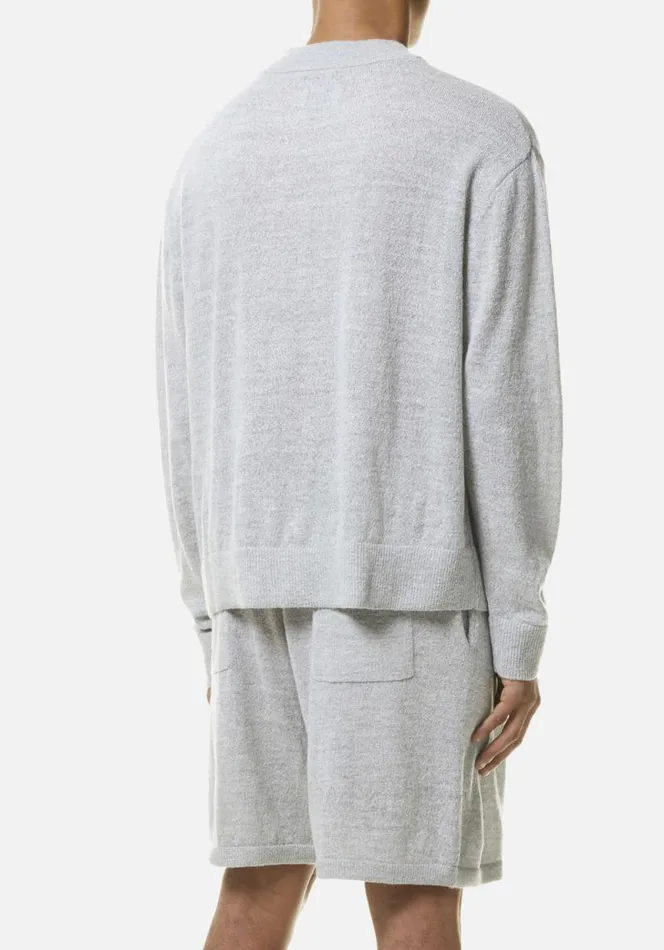Shop MKI LIGHTWEIGHT MOHAIR KNIT CREWNECK Grey MKI MIYUKI ZOKU Knitwear