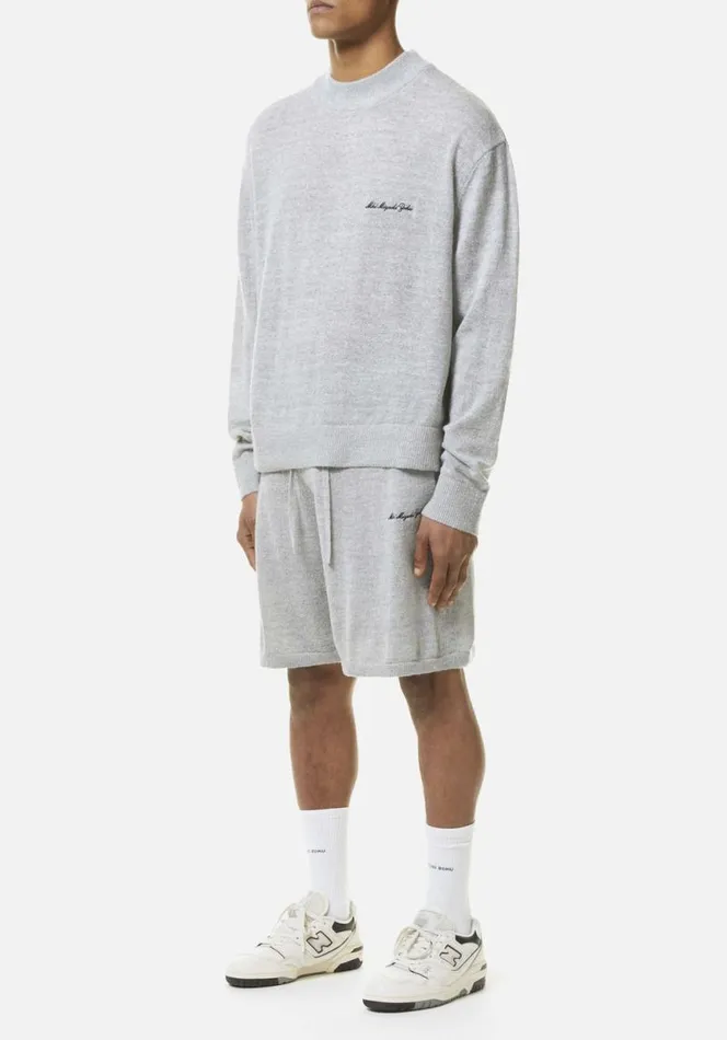 Shop MKI LIGHTWEIGHT MOHAIR KNIT CREWNECK Grey MKI MIYUKI ZOKU Knitwear