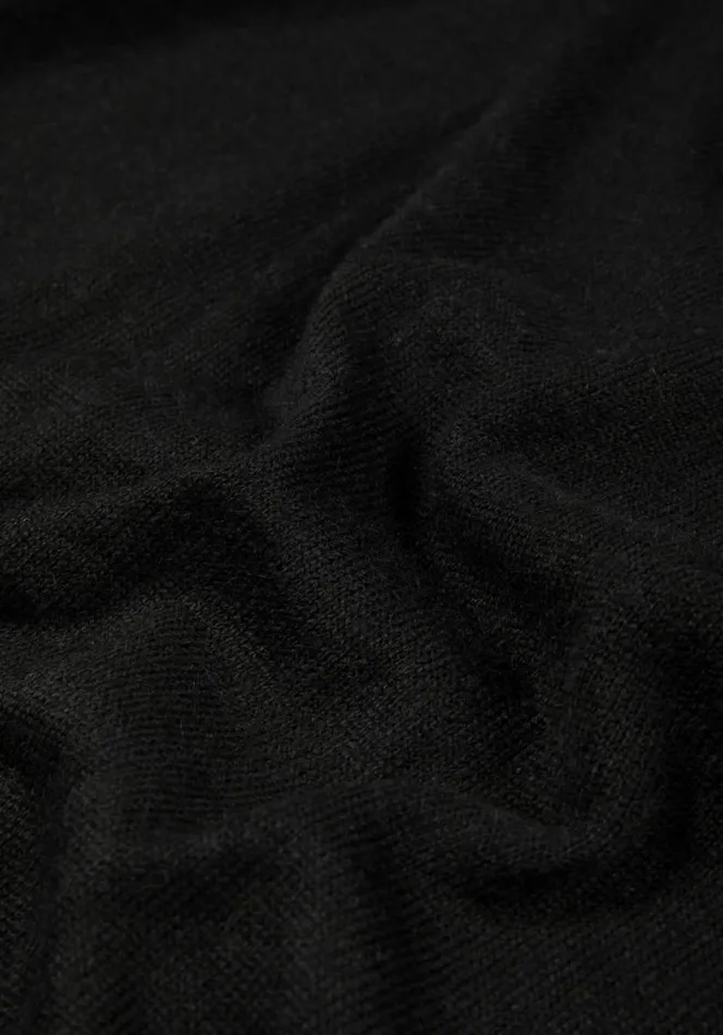 Shop MKI LIGHTWEIGHT MOHAIR KNIT POLO LONGSLEEVE Black MKI MIYUKI ZOKU Shirts