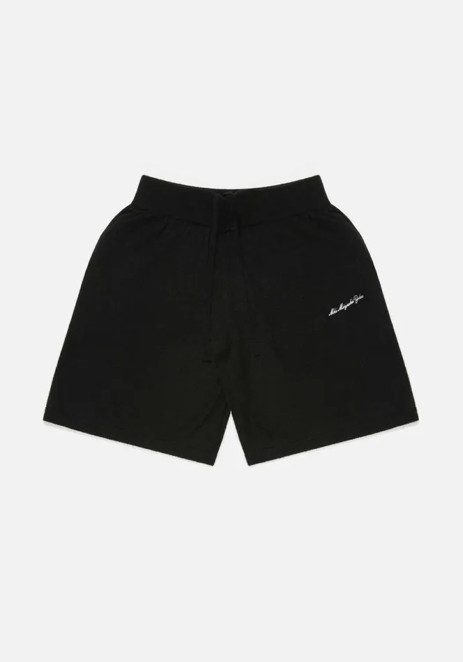 Shop MKI LIGHTWEIGHT MOHAIR KNIT SHORTS Black MKI MIYUKI ZOKU Shorts