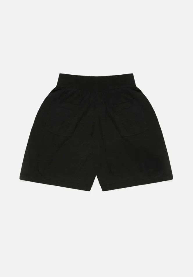 Shop MKI LIGHTWEIGHT MOHAIR KNIT SHORTS Black MKI MIYUKI ZOKU Shorts