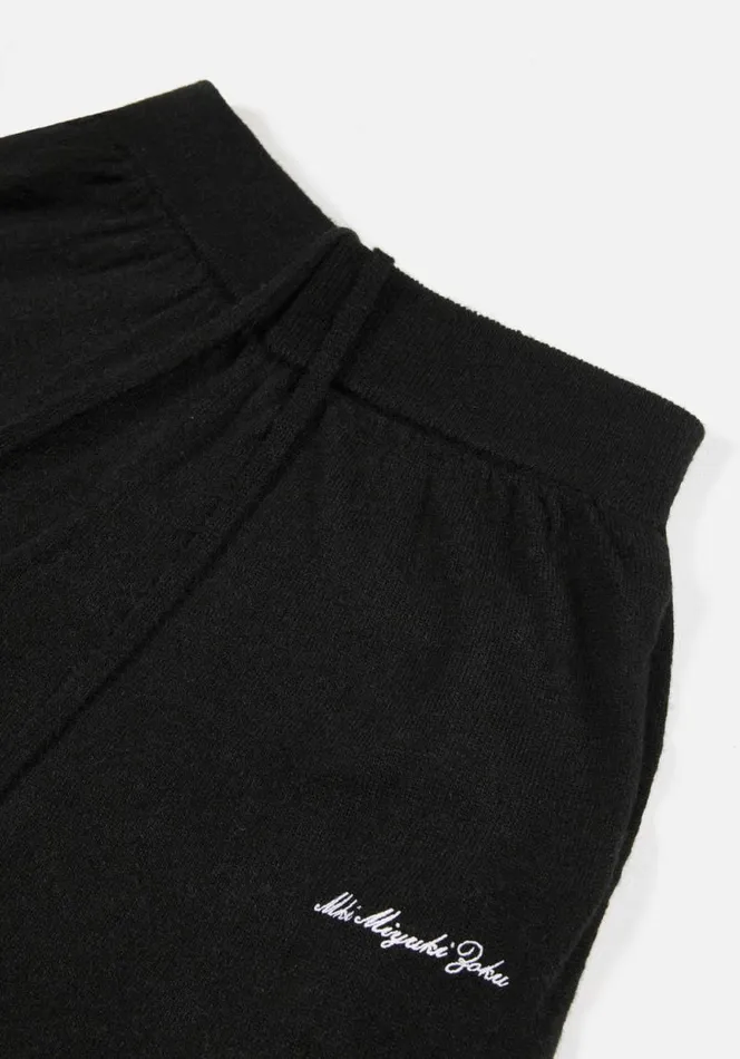Shop MKI LIGHTWEIGHT MOHAIR KNIT SHORTS Black MKI MIYUKI ZOKU Shorts