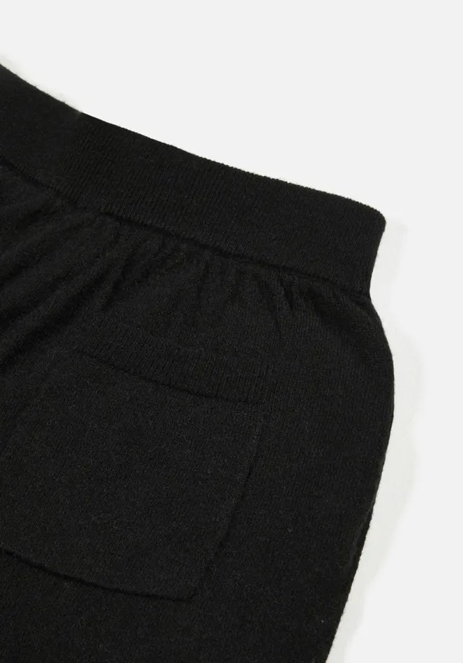 Shop MKI LIGHTWEIGHT MOHAIR KNIT SHORTS Black MKI MIYUKI ZOKU Shorts