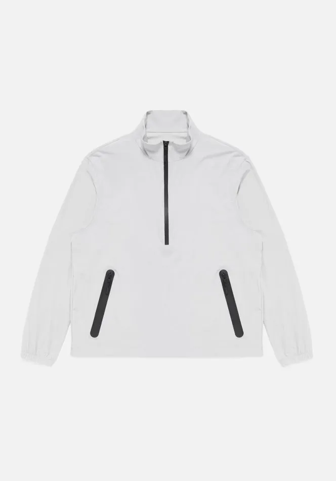 Shop MKI LIGHTWEIGHT SHELL QUARTER ZIP Light Grey MKI MIYUKI ZOKU Outerwear